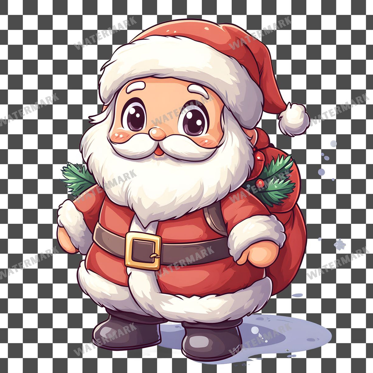 Christmas Kawaii Style Clipart Pngs