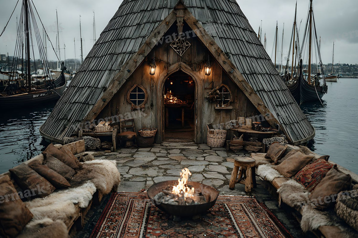 Cinematic Viking Scene Backdrop Images