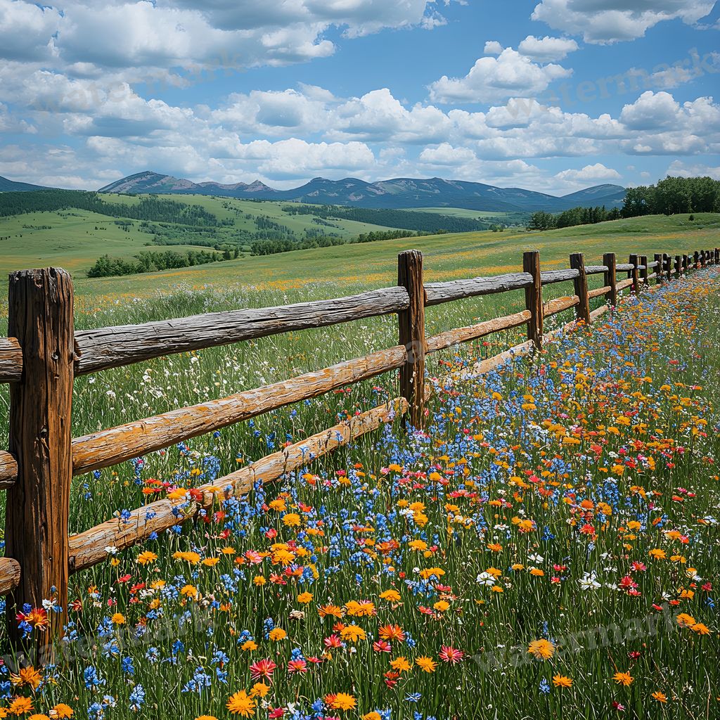 Classic Fence Line Backdrop Images