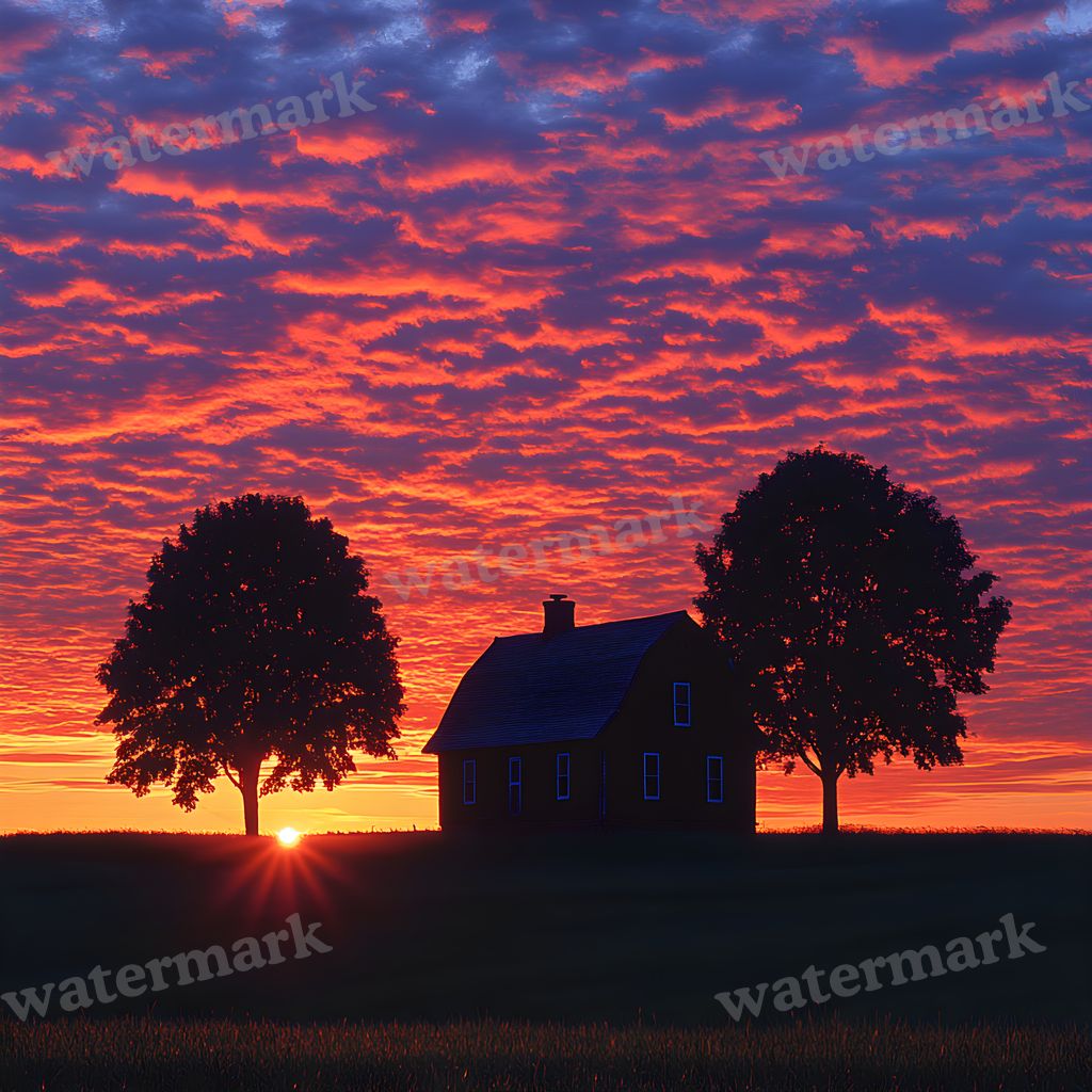 Countryside Silhouette Backdrop Images