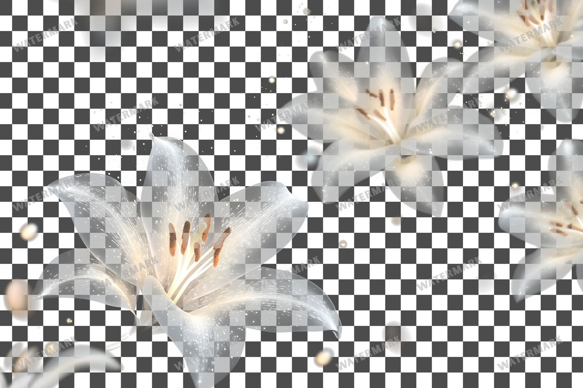 Easter Lilies Transparent Overlay Pngs