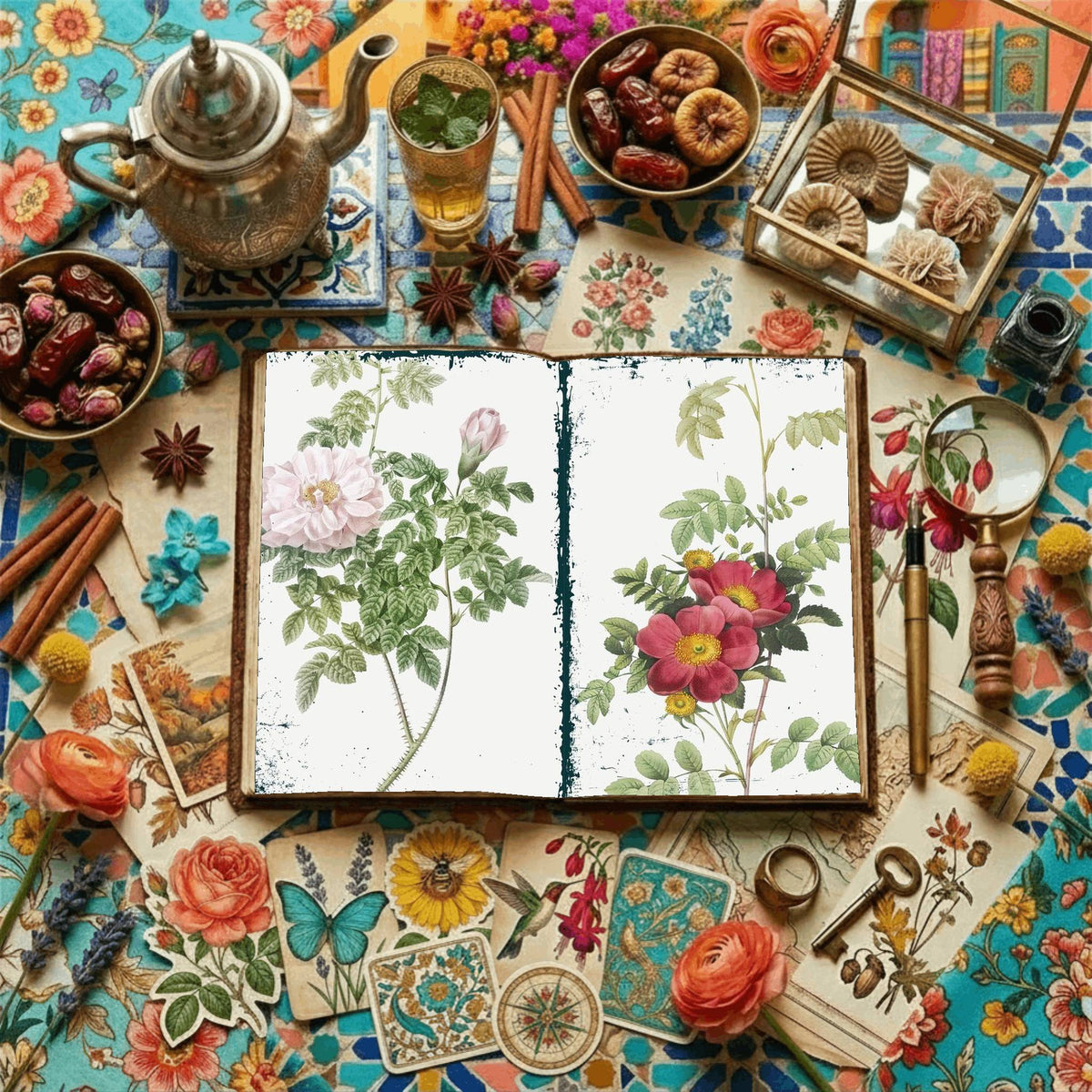 Floral Illustrations Digital Papers
