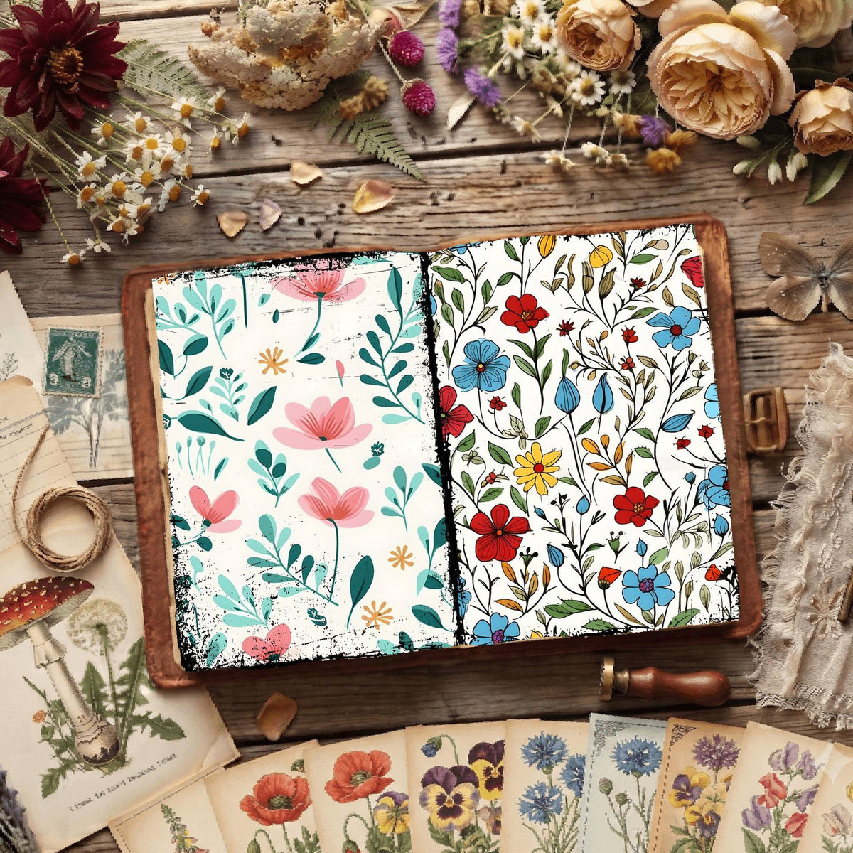 Floral Digital Papers