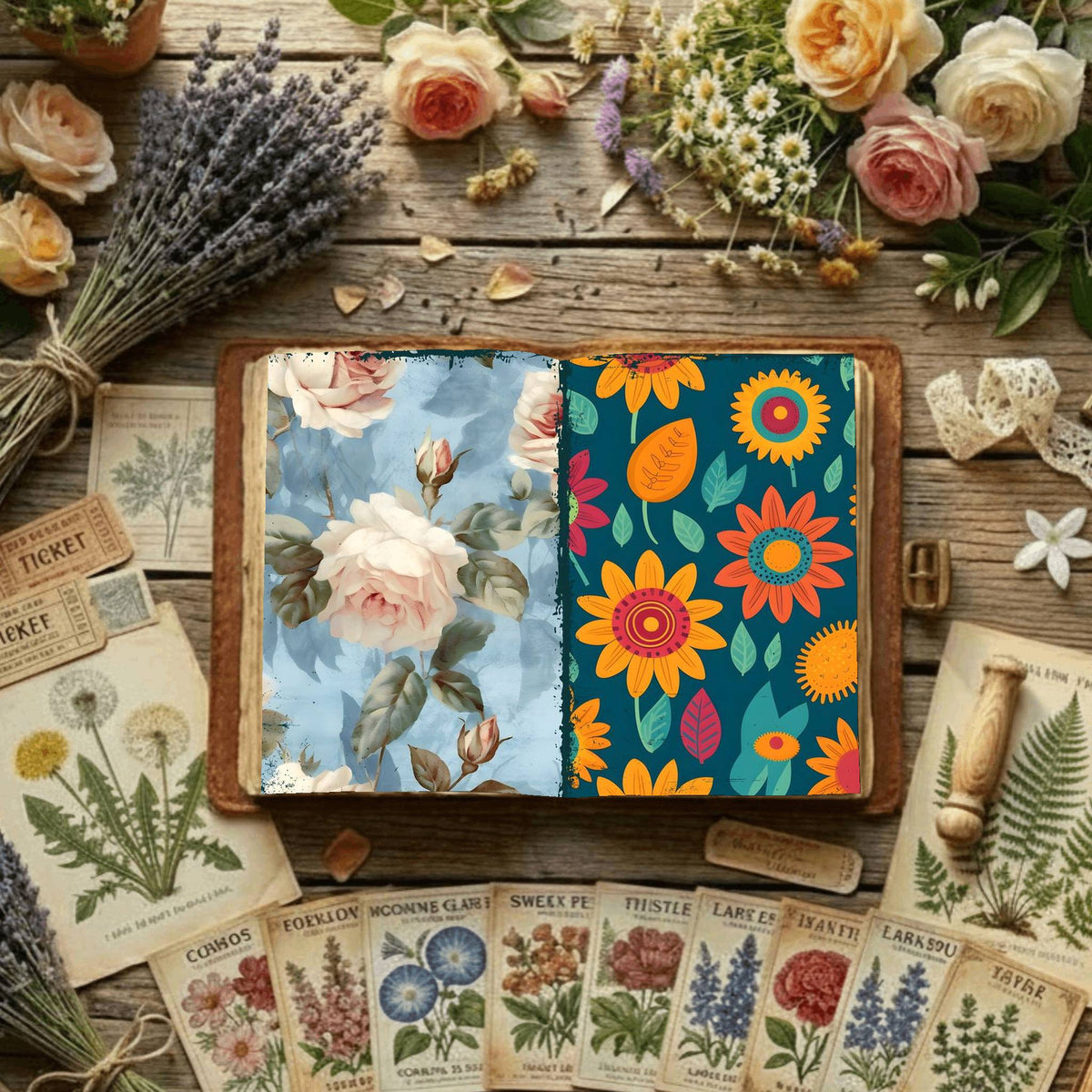 Floral Digital Papers