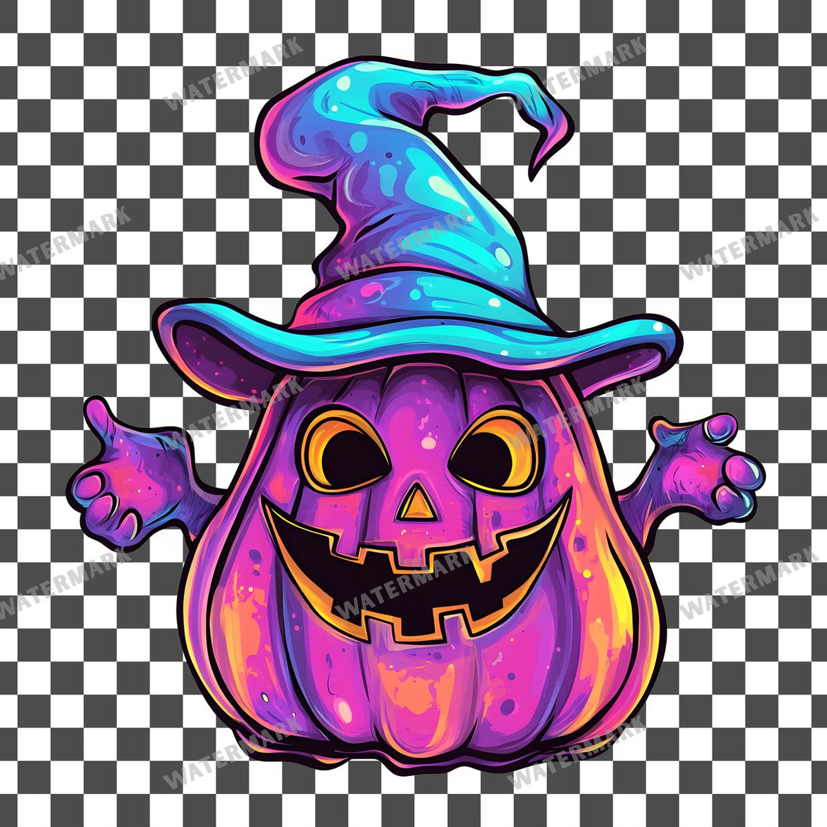 Halloween Kawaii Style Clipart Pngs