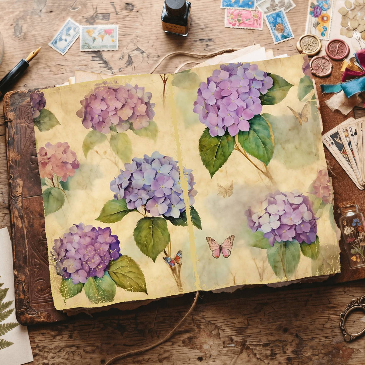 Hydrangea Digital Papers