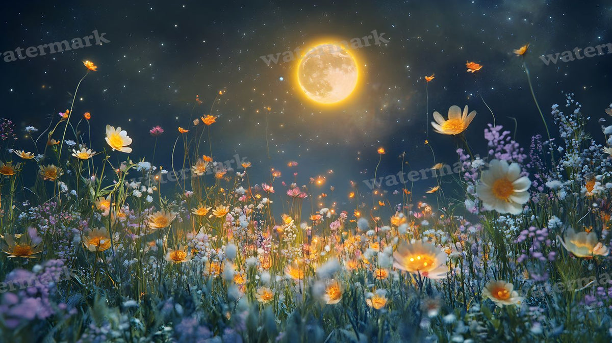 Moonlit Meadow Backdrop Images