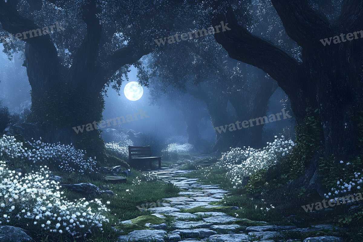 Moonlit Mysteriougarden Backdrop Images