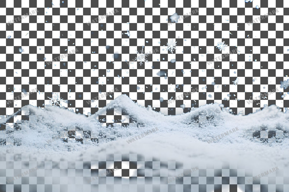 Snowflake Flurry Overlay Swirling Flakes