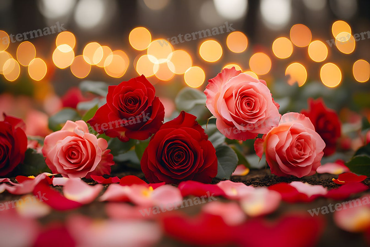 Valentine Rose Garden digital photo backdrop for photo editing, preview 20