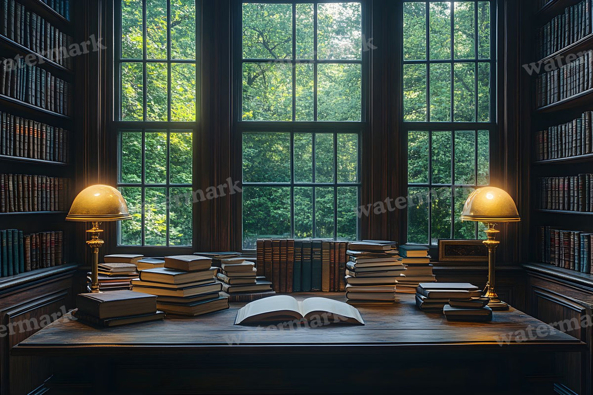 Vintage Library Study Backdrop Images