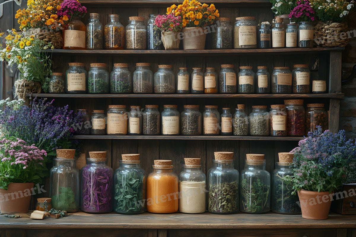 Witch Apothecary Scene Backdrop Images