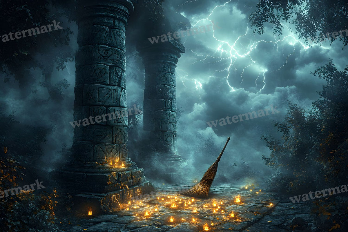 Witch Broomstick Backdrop Images