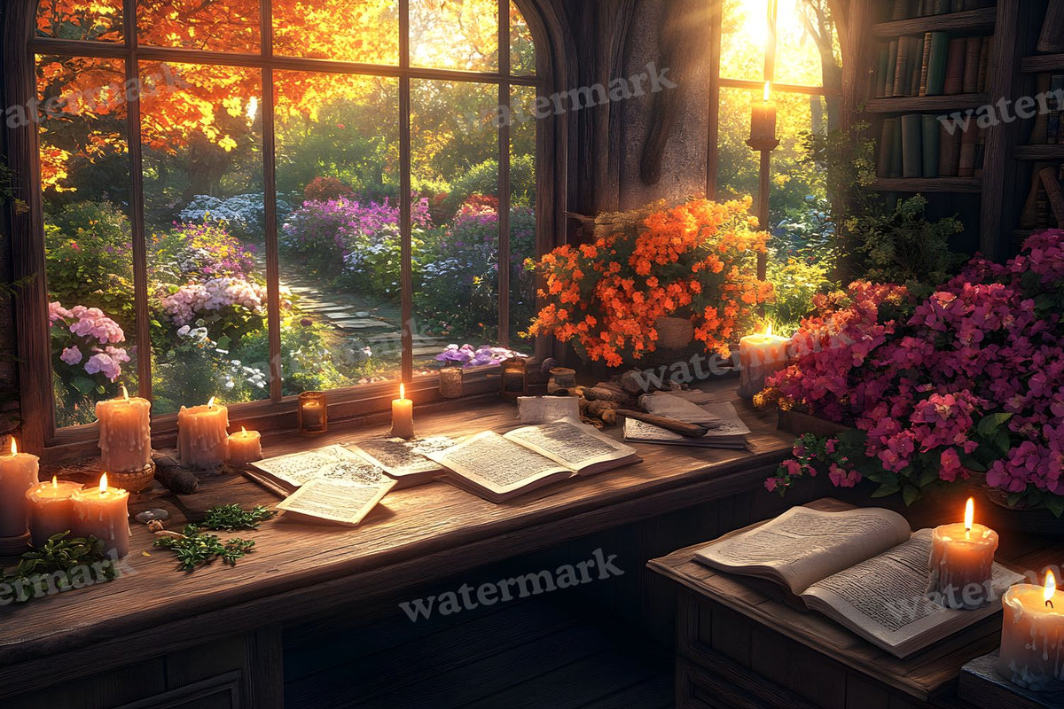 Witch’Study Desk Backdrop Images