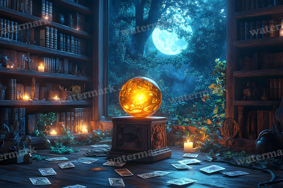 Witchs Crystal Ball Backdrop Images