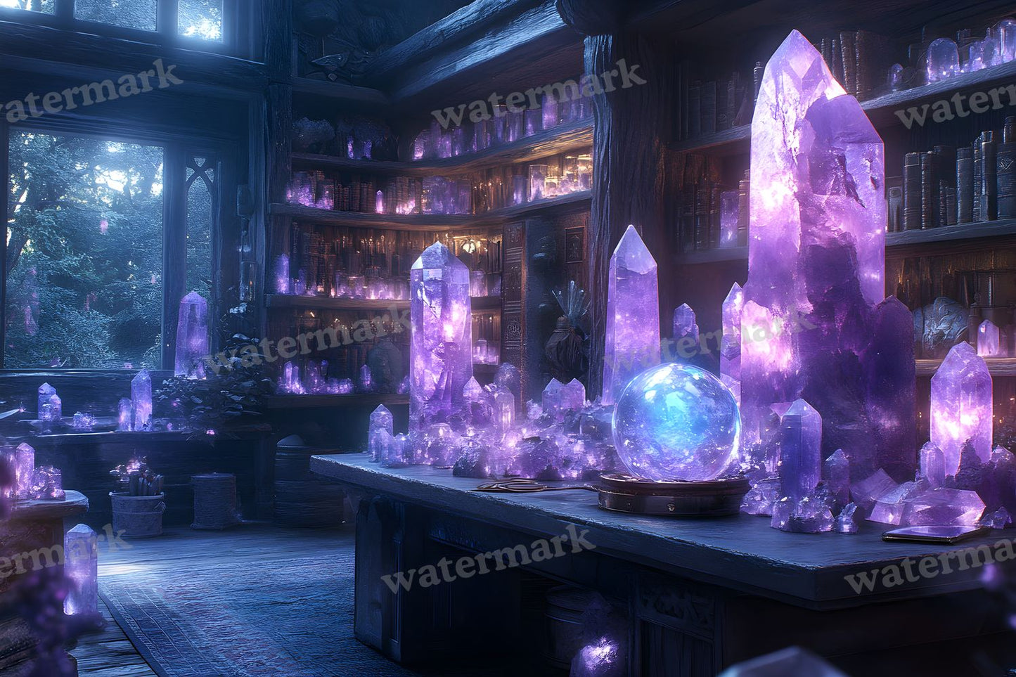 Witchs Crystal Den Backdrop Images