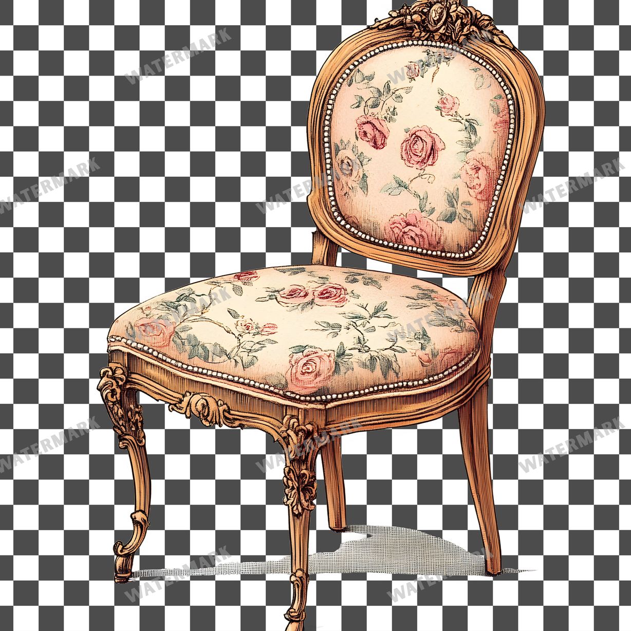 Wooden Rockin Vintage Style Clipart Pngs