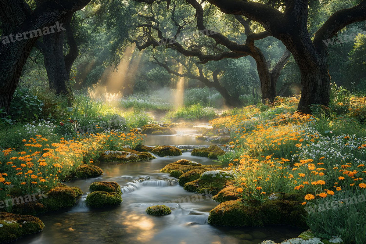 Woodland Botanical Retreat Backdrop Images
