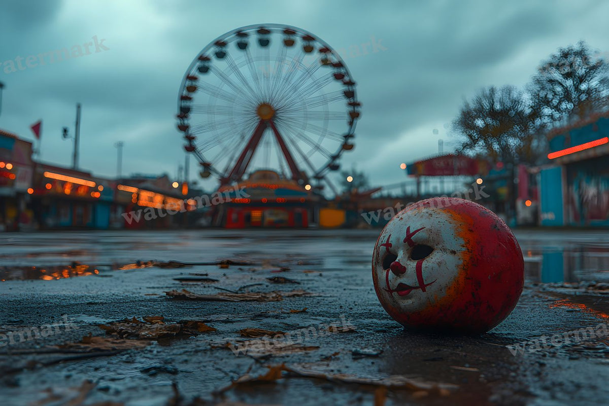 Abandoned Carnival Spooky Backdrop Images