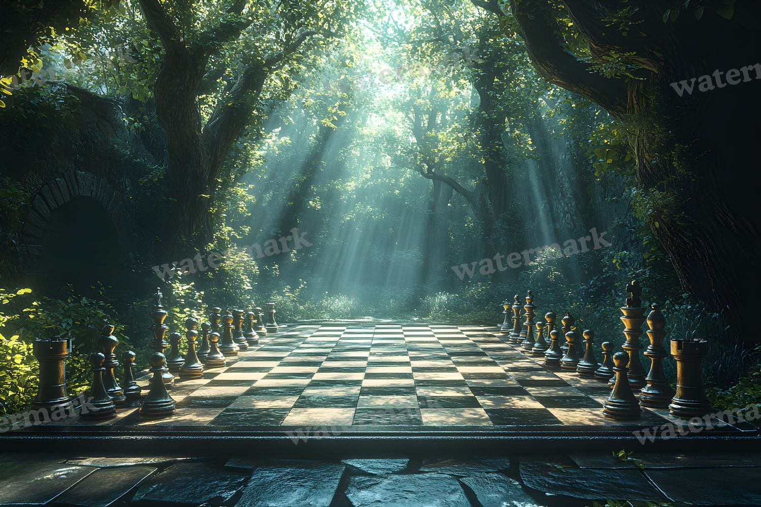 Alice Oversized Chessboard Backdrop Images