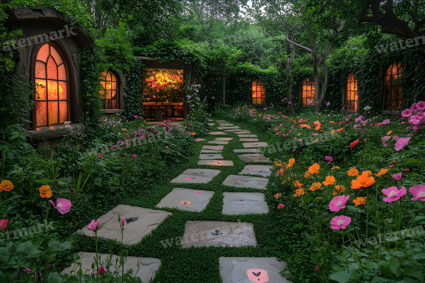 Alices Garden Maze Backdrop Images
