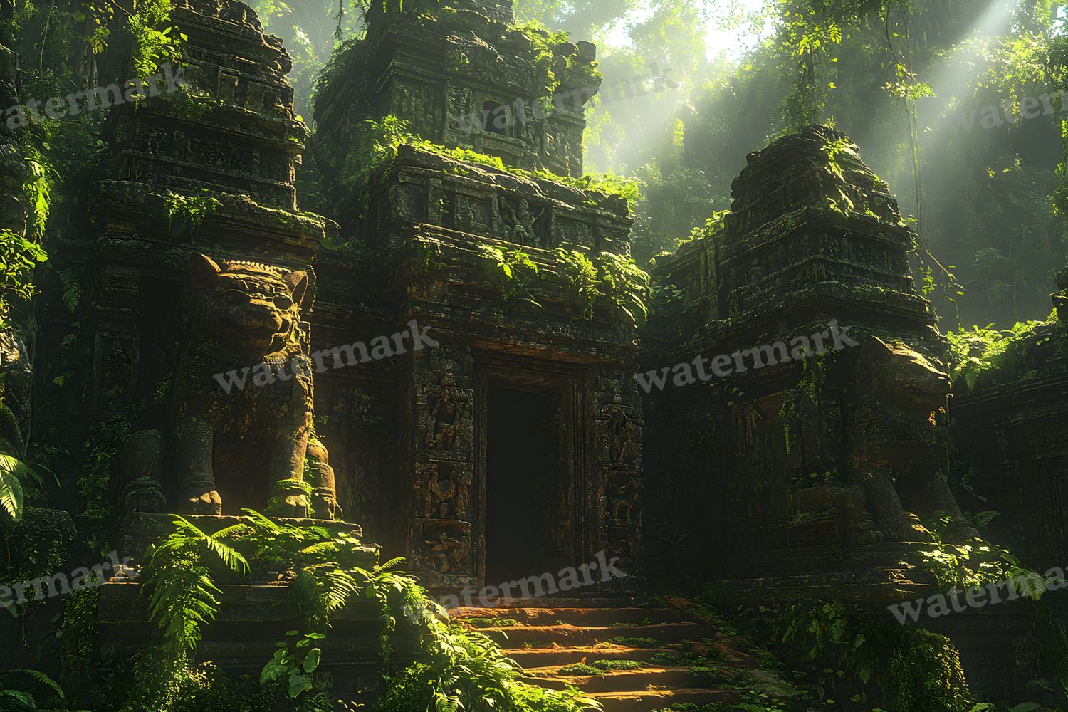 Amazonian Temple Ruins Backdrop Images