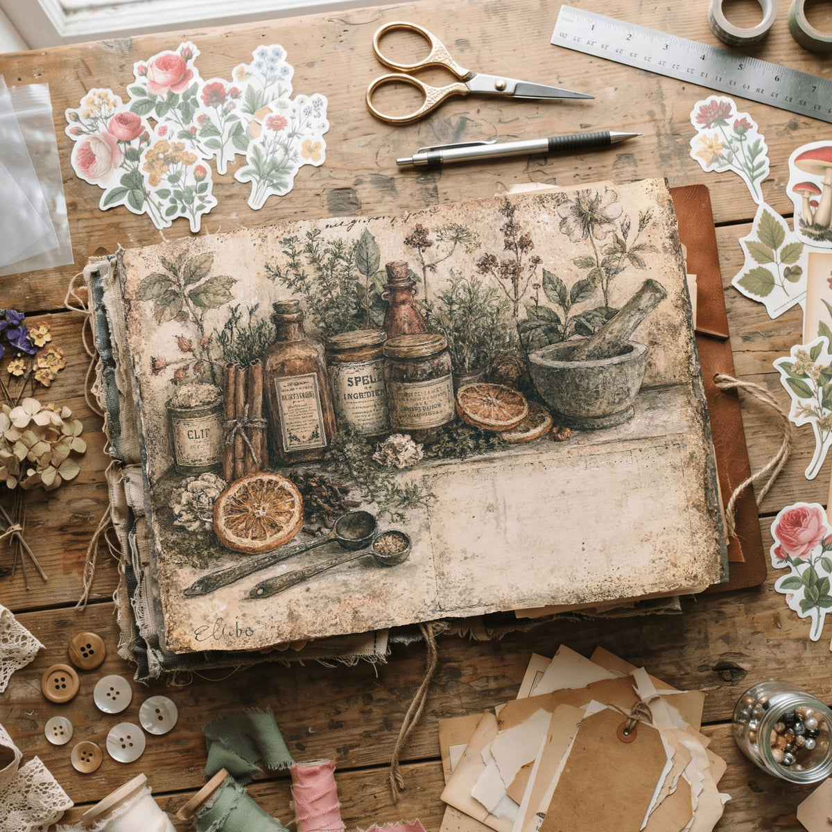 Ancient Spell Ingredients Journal Page