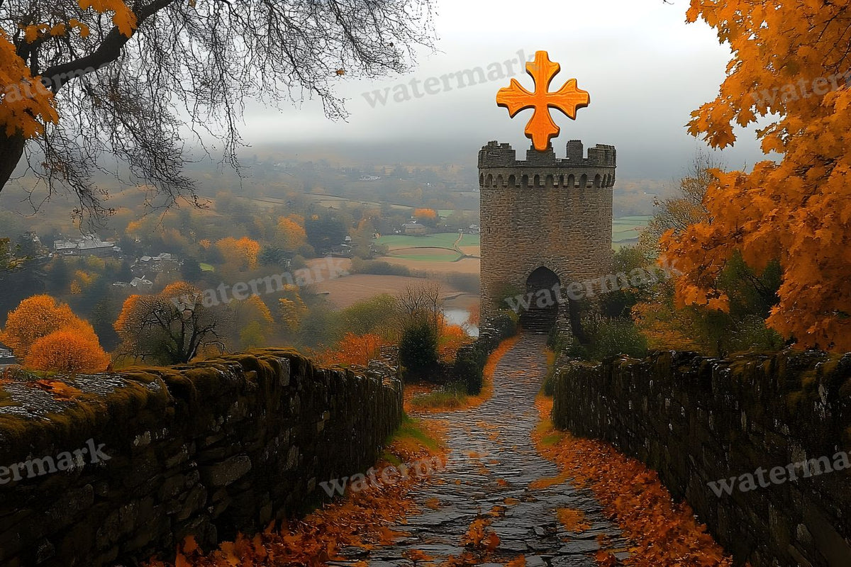 Autumn Castle Wallpov Backdrop Images