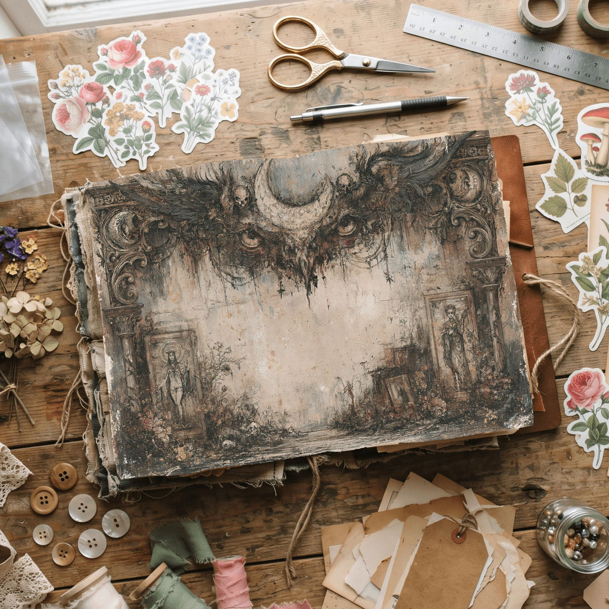 Gothic Tarot Journal Paper
