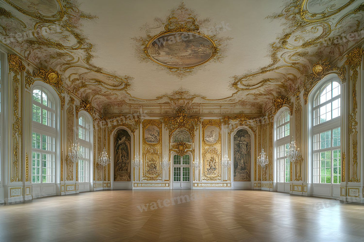 Opulent Baroque digital photo backdrop for photo editing, preview 21