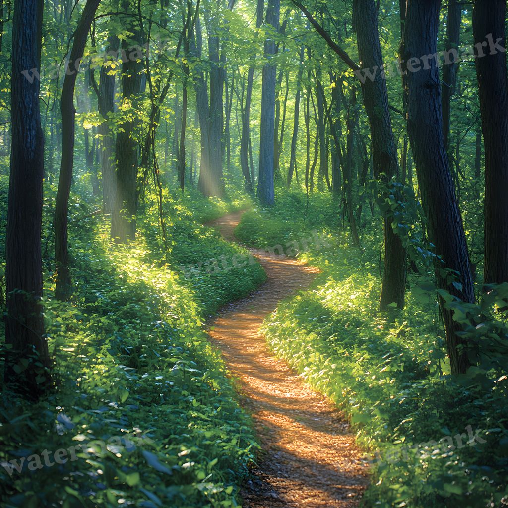 Overgrown Forest digital photo backdrop for photo editing, preview 21