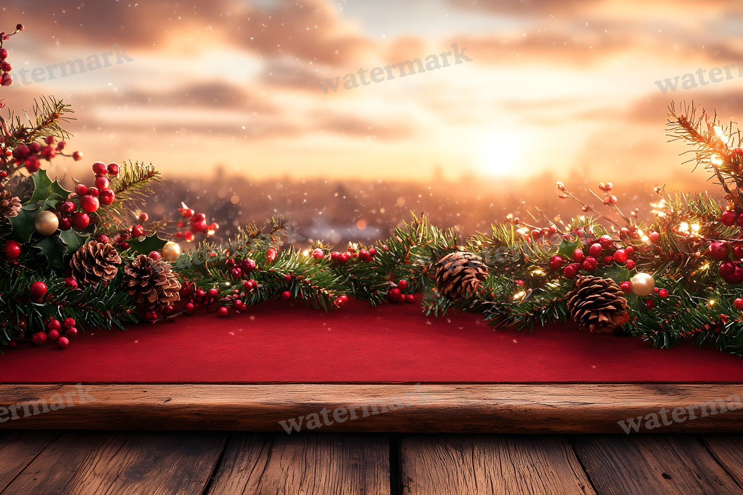 Red Christmas Backdrop Images
