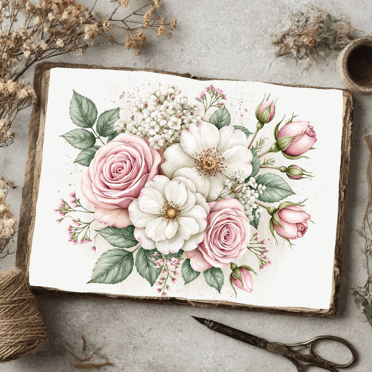 Vintage Botanical Floral Paper