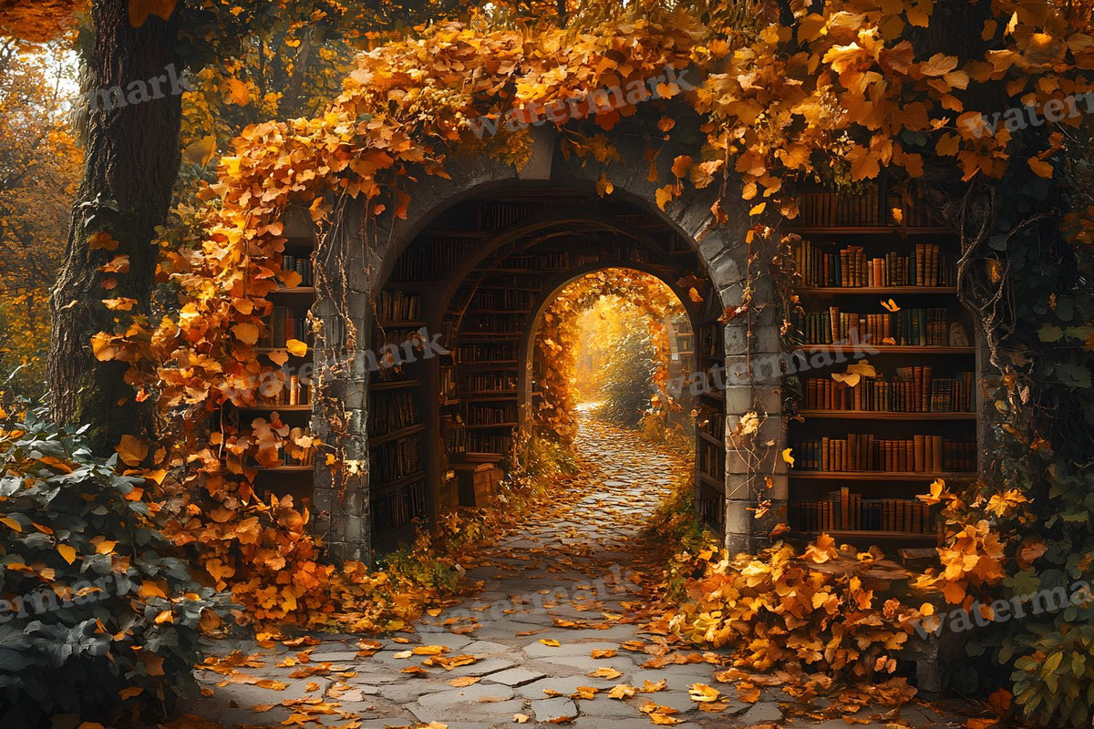 Whisper Library Forest digital photo backdrop for photo editing, preview 21