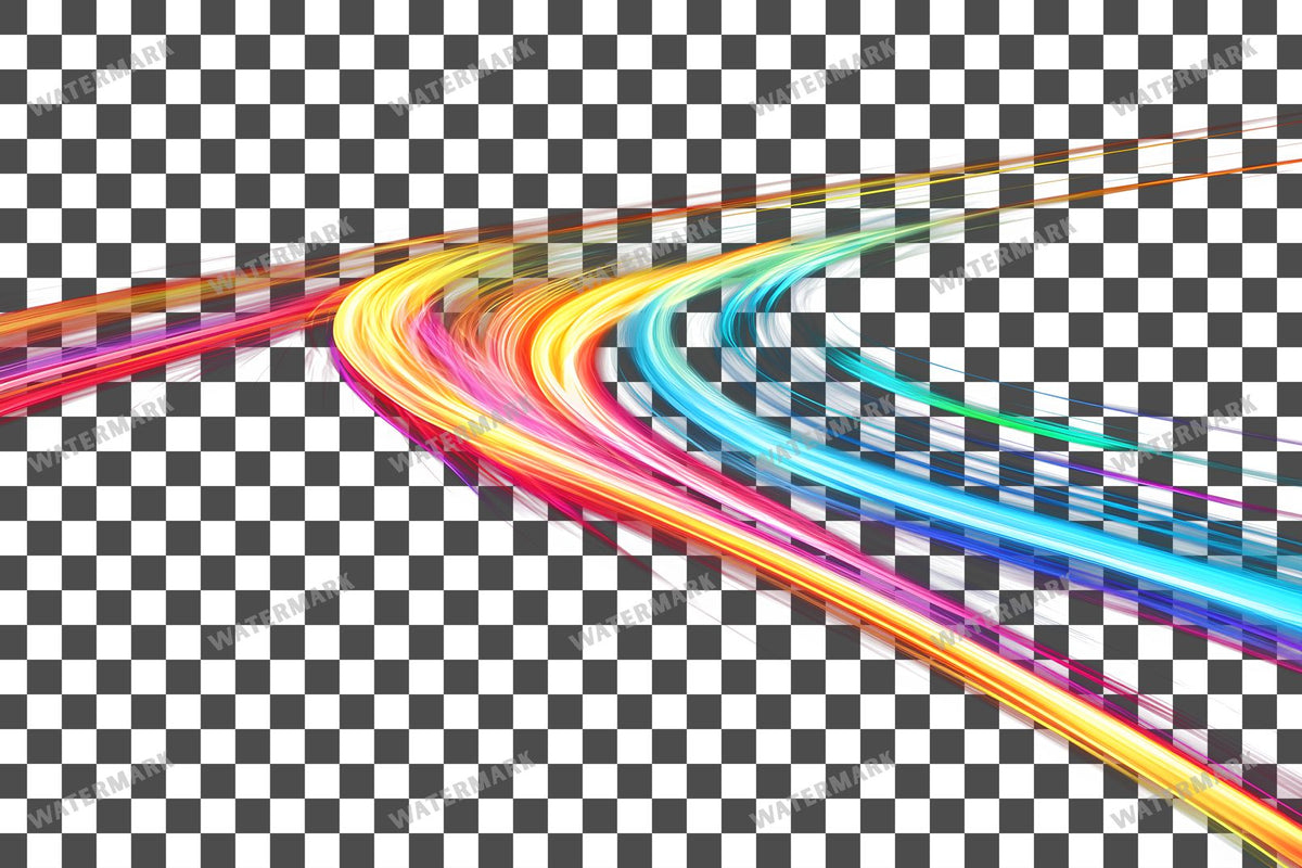 Abstract Light Streaks Transparent Overlay Pngs