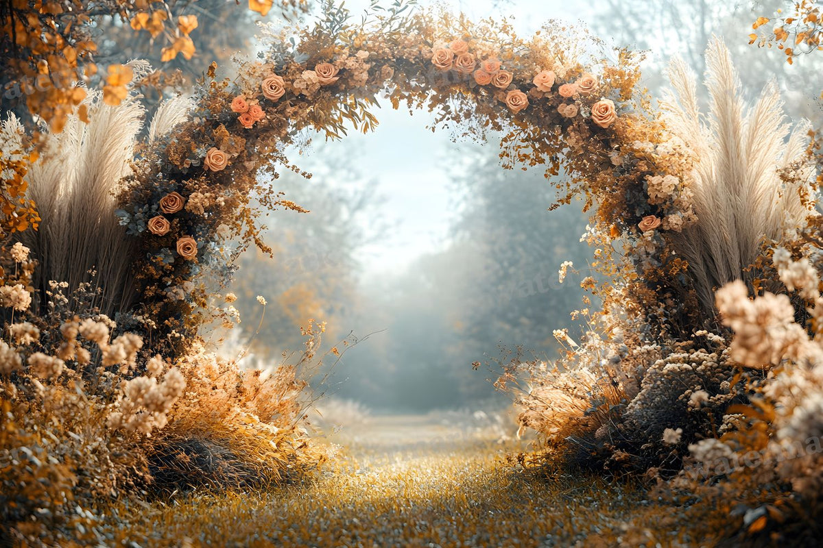 Boho Olive Arch Backdrop Images