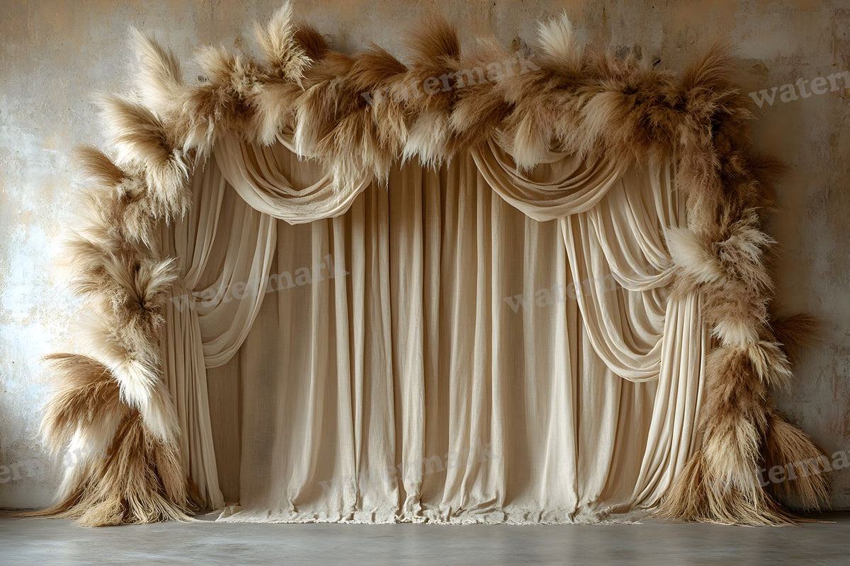 Boho Pampaarch Backdrop Images