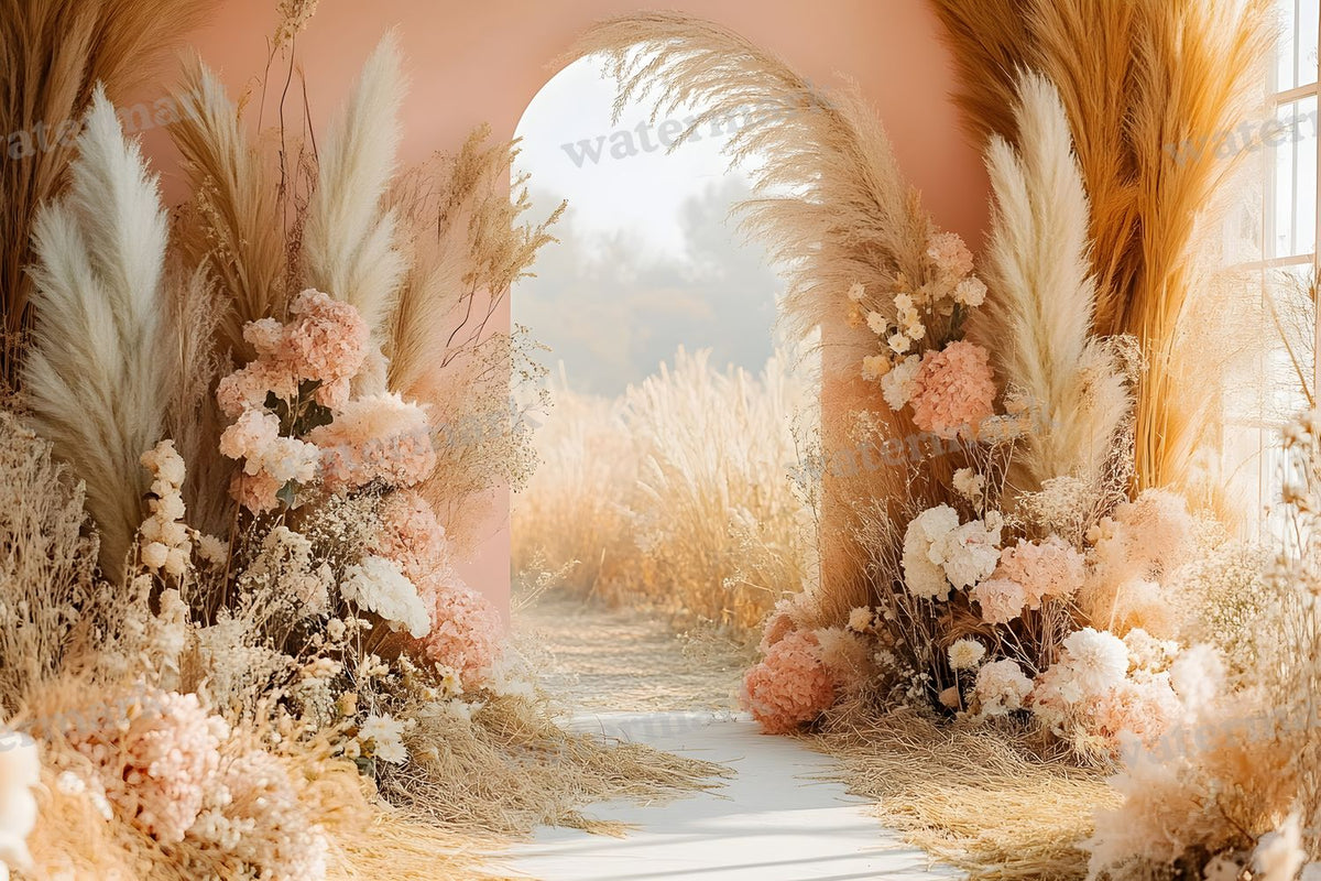 Boho Pink Arch Backdrop Images