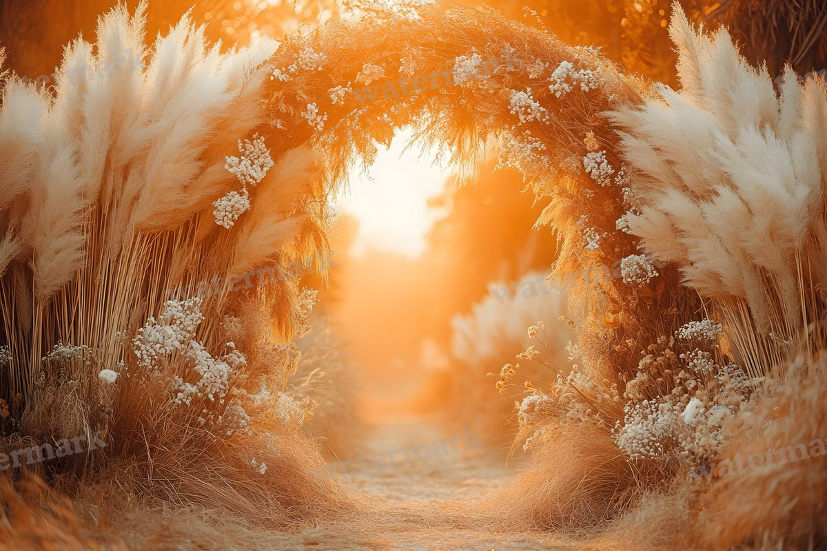 Boho Sunset Arch Backdrop Images