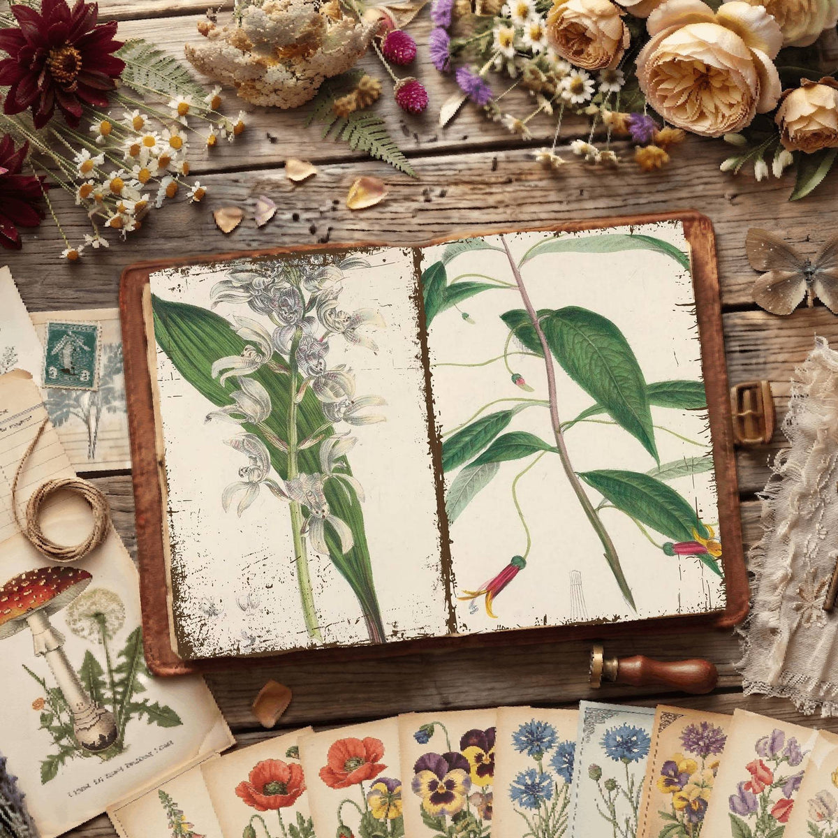 Botanical Illustrations Digital Papers
