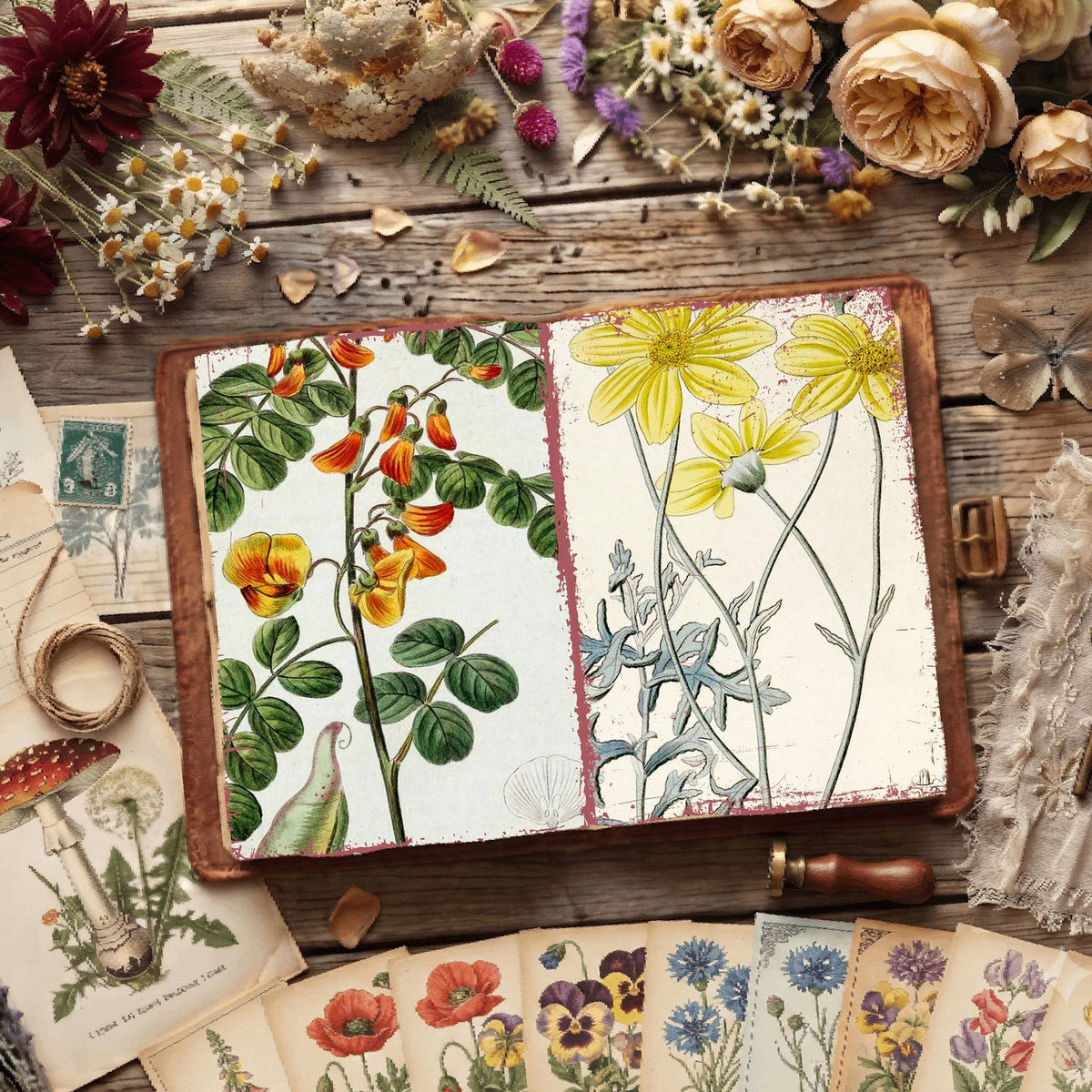 Botanical Illustrations Digital Papers