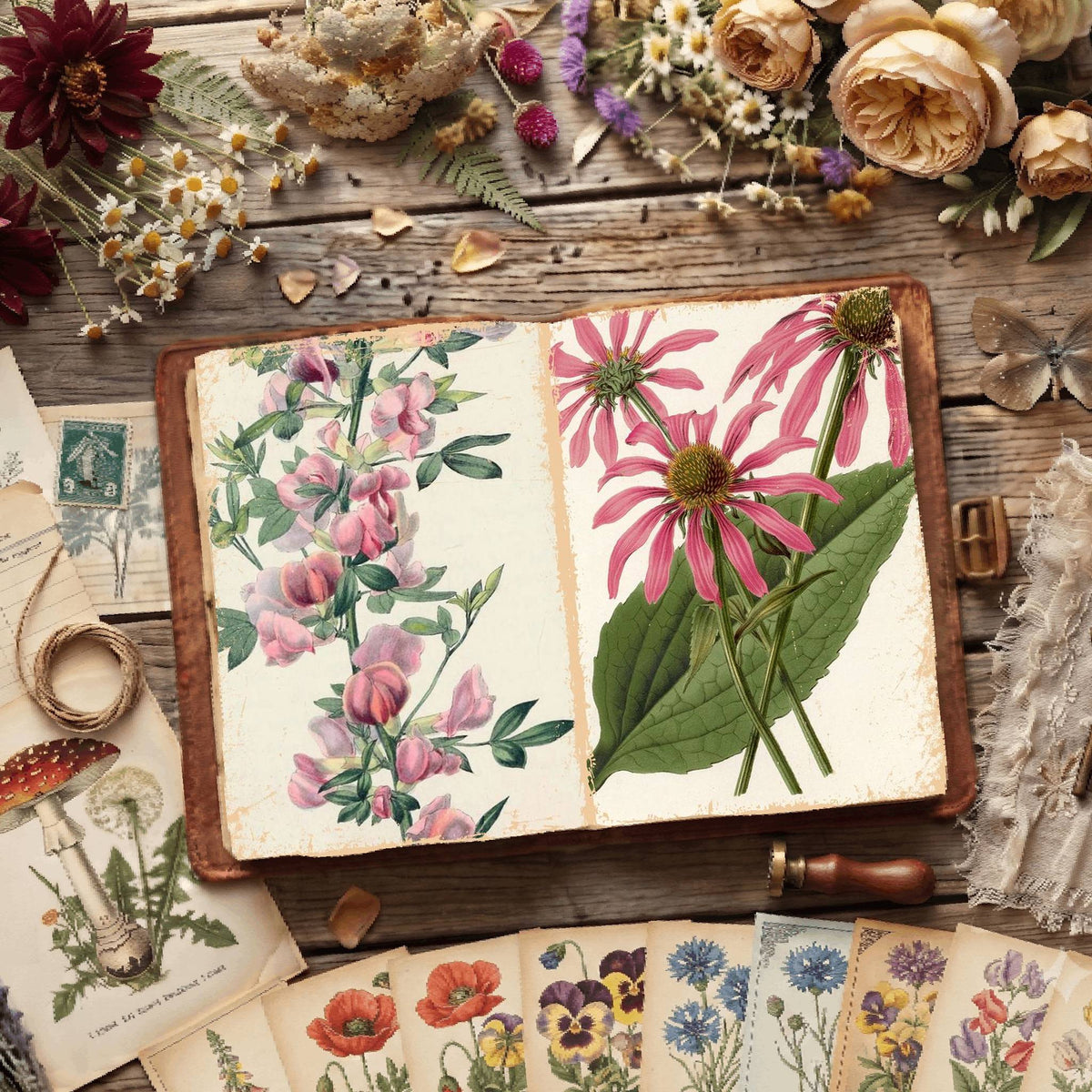 Botanical Illustrations Digital Papers
