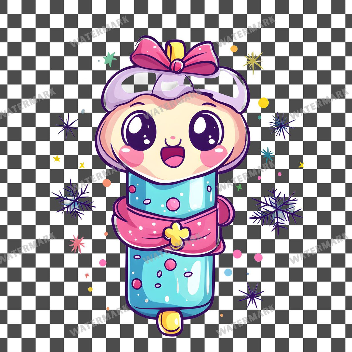 Christmas Kawaii Style Clipart Pngs