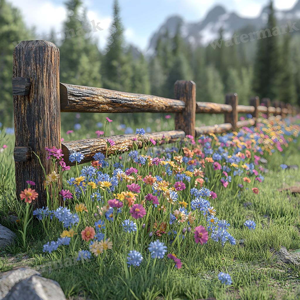 Classic Fence Line Backdrop Images