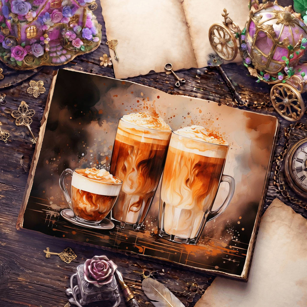 Coffee Shop Digital Papers