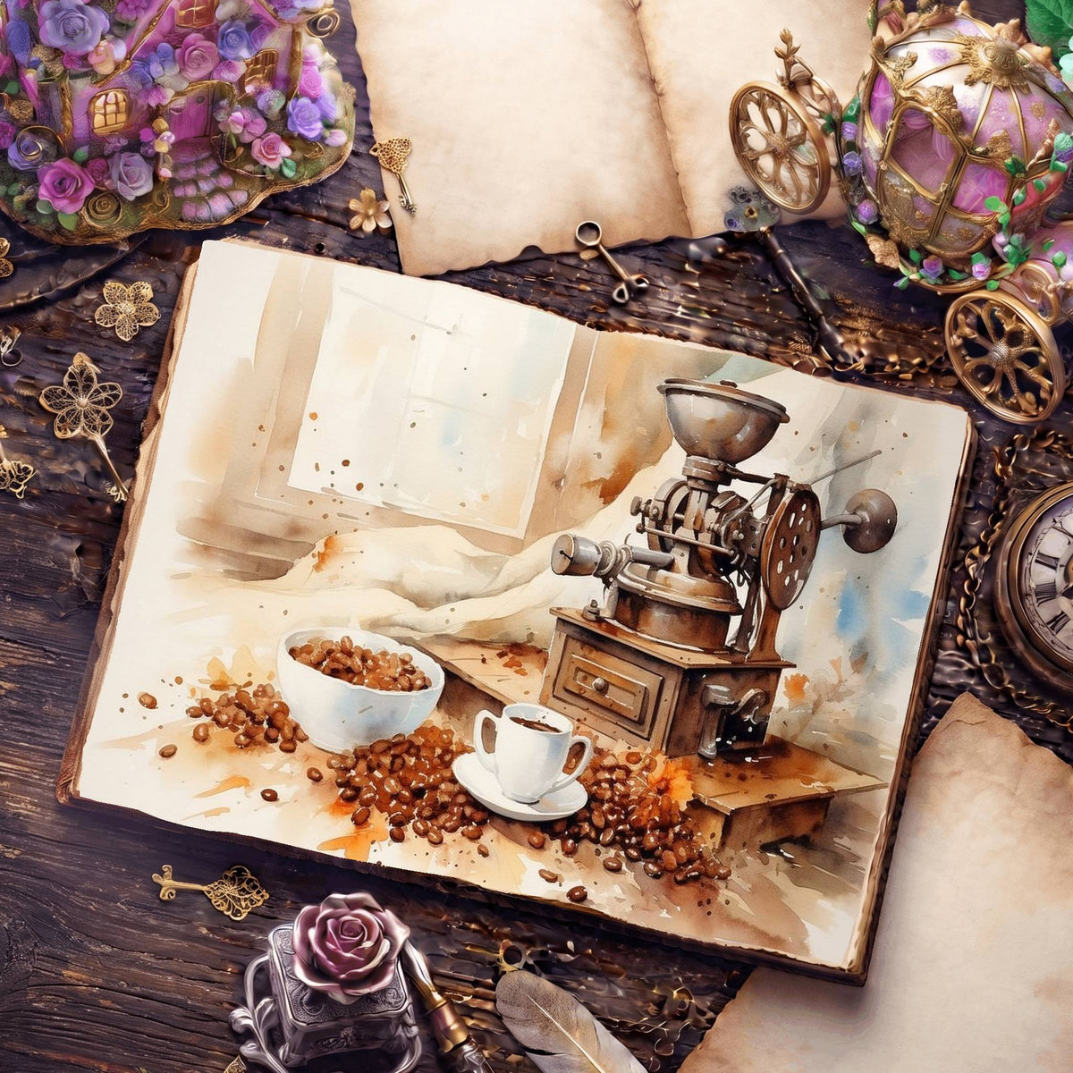 Coffee Shop Digital Papers
