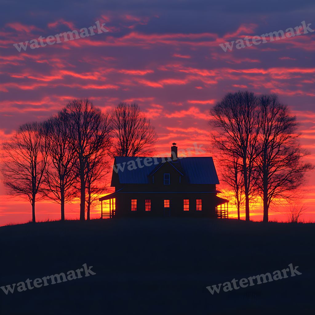 Countryside Silhouette Backdrop Images