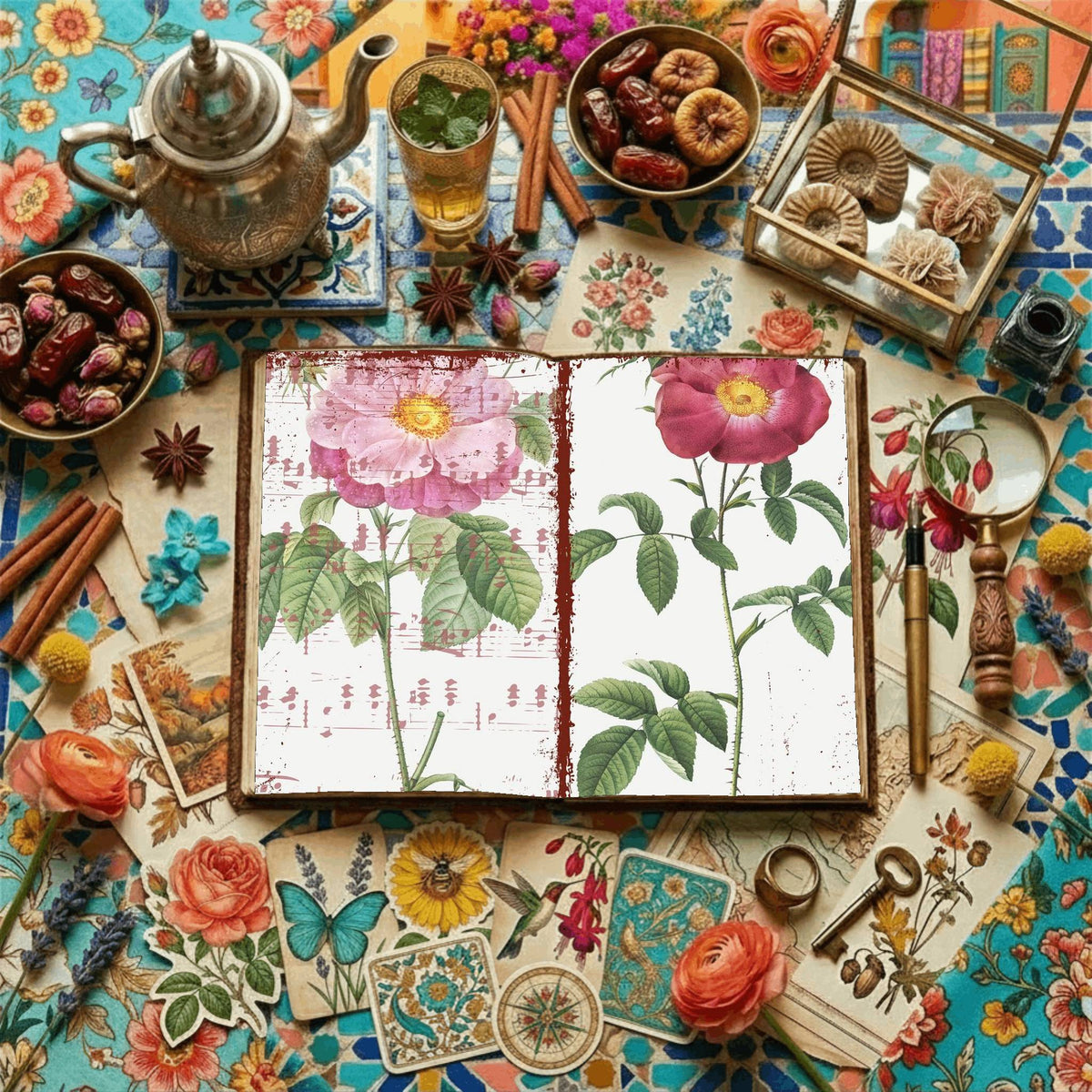 Floral Illustrations Digital Papers