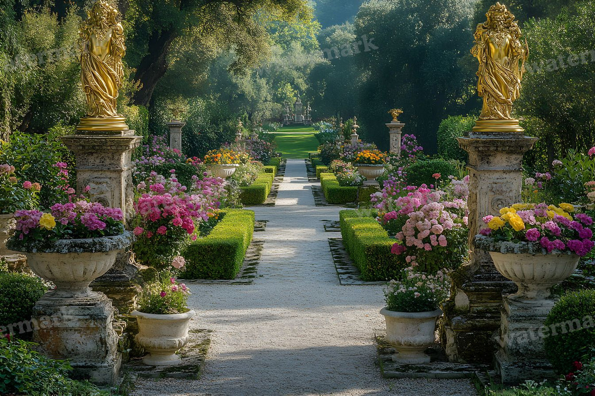Lavish Baroque Garden digital photo backdrop for photo editing, preview 21