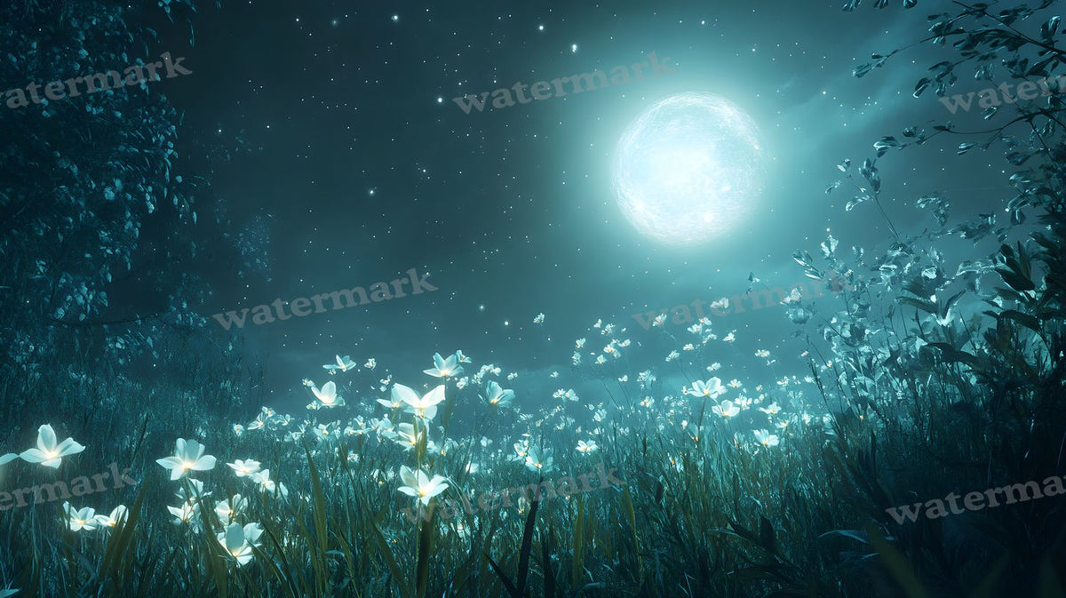 Moonlit Meadow Backdrop Images